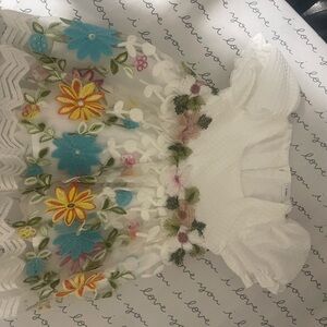 Floral Embroidered White Dress